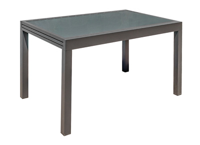 Mesa de jardín extensible gris antracita L135-270 cm PORTOFINO - Mesa de jardín extensible gris antracita L135-270 cm PORTOFINO