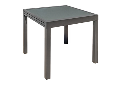 Mesa de jardín extensible gris antracita L90-180 cm PORTOFINO - Mesa de jardín extensible gris antracita L90-180 cm PORTOFINO