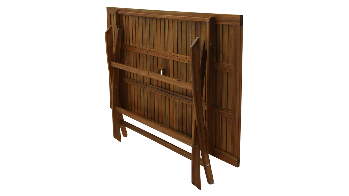Mesa de jardn plegable rectangular de madera maciza 170 cm CANOPEE