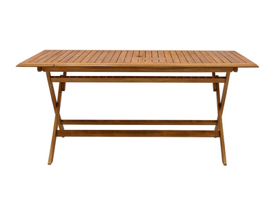 Mesa de jardín plegable rectangular de madera maciza 170 cm SANTIAGO