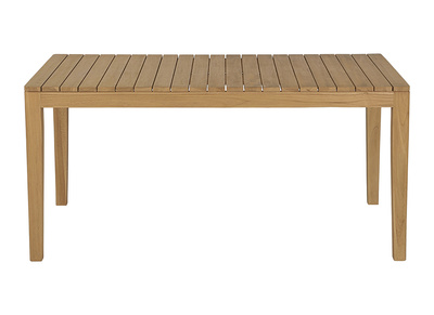 Mesa de jard&iacute;n rectangular de madera de teca maciza L160 cm UBUD