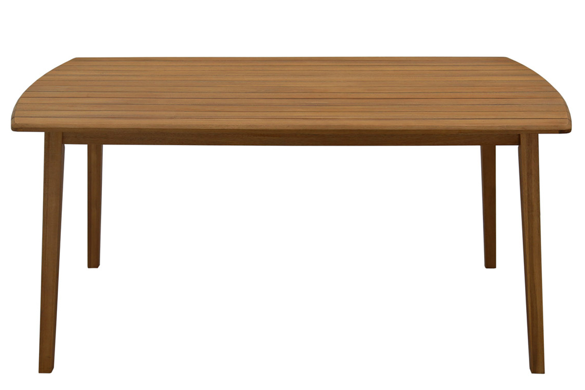 Mesa de jardn rectangular de madera maciza 160 cm CANOPEE