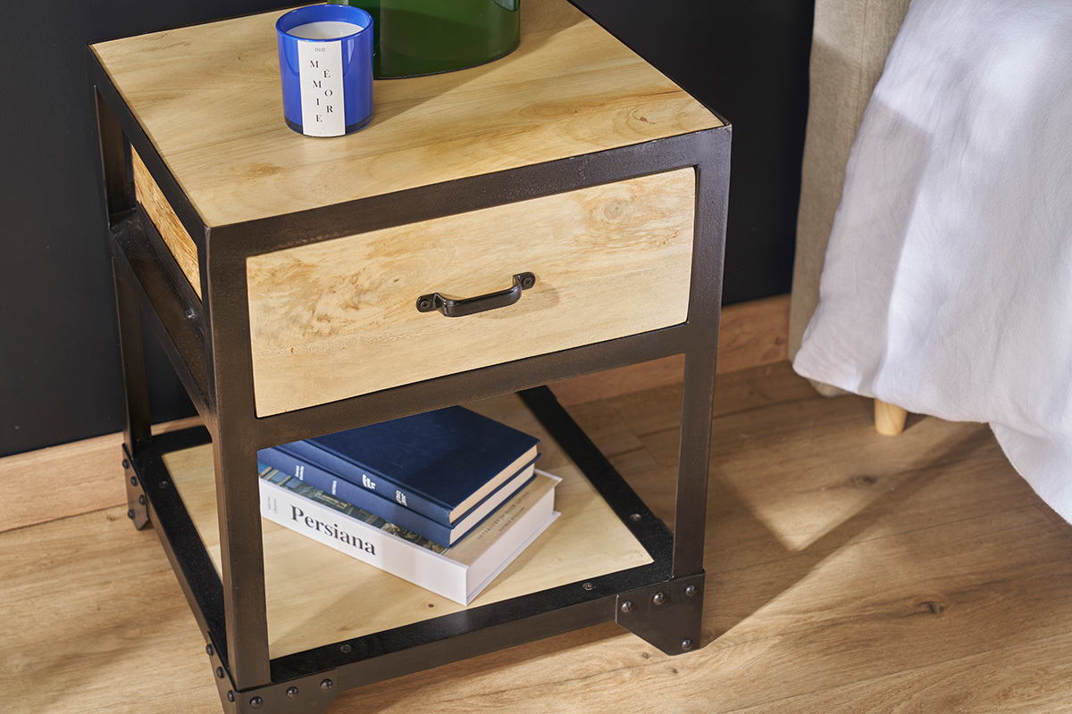 Mesa de noche diseo industrial INDUSTRIA