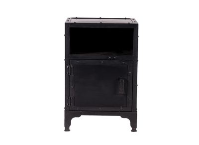 Mesa de noche industrial metal negro FACTORY