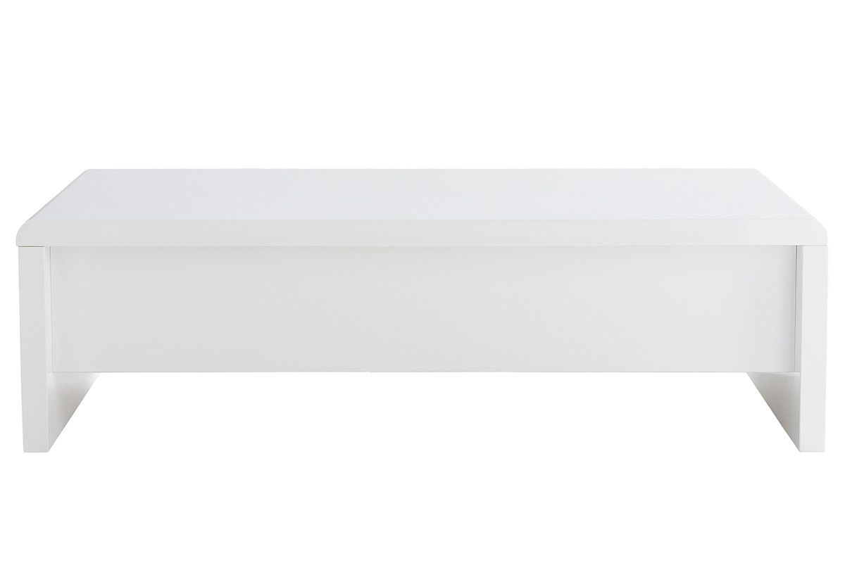 Mesa de saln de diseo lacada blanca LOLA