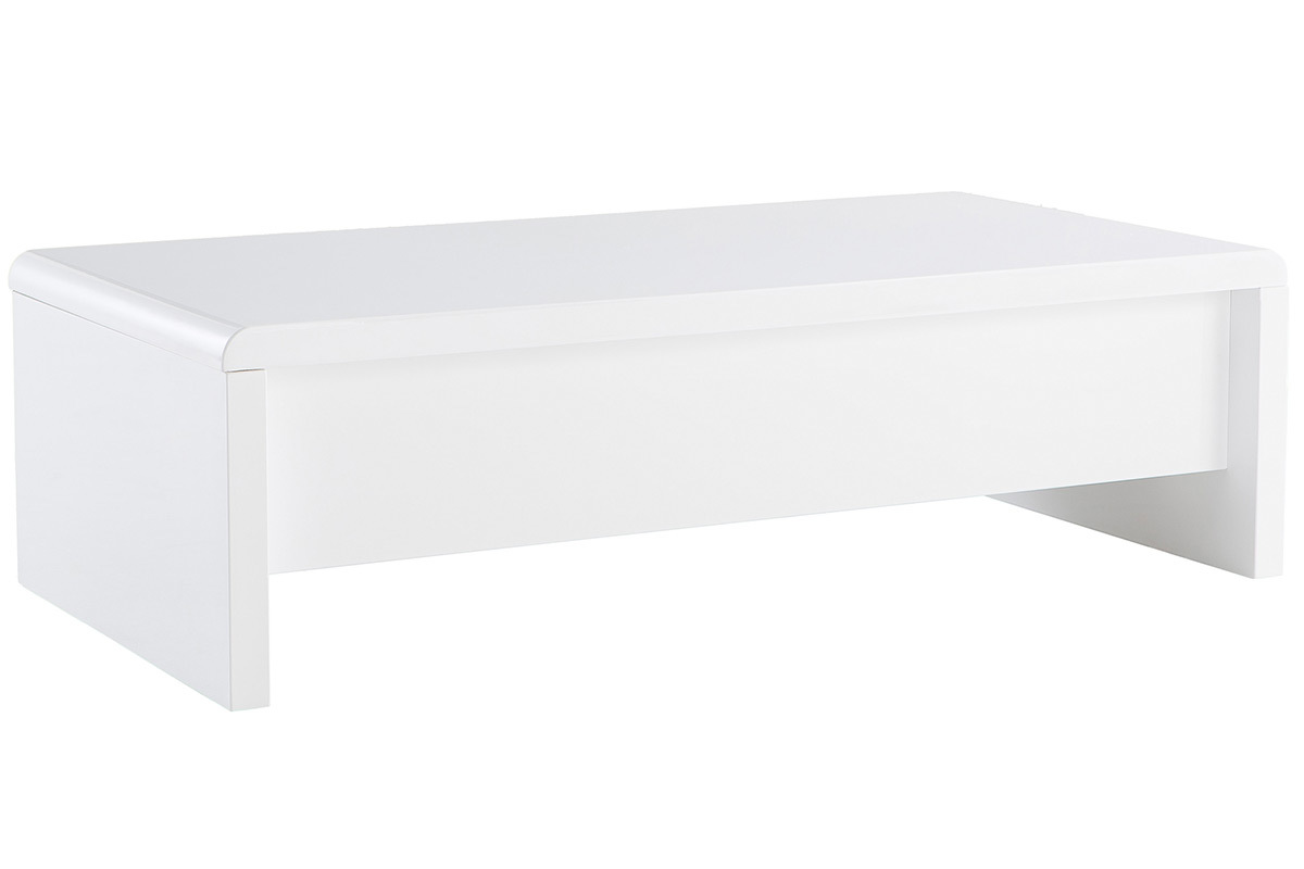 Mesa de saln de diseo lacada blanca LOLA