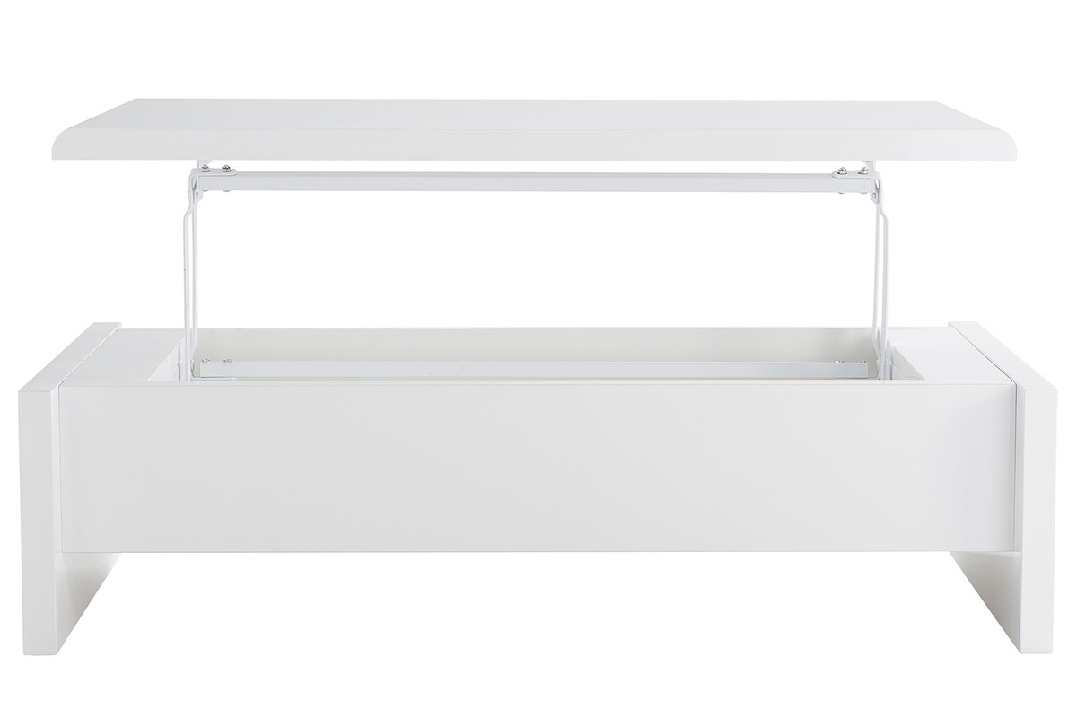 Mesa de saln de diseo lacada blanca LOLA