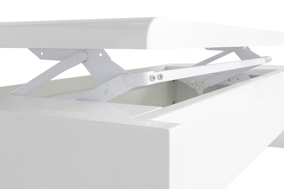 Mesa de saln de diseo lacada blanca LOLA