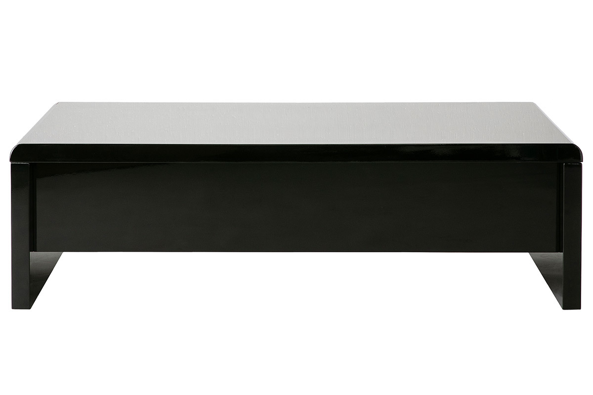 Mesa de saln de diseo lacada negra LOLA