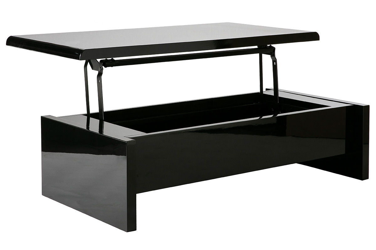 Mesa de saln de diseo lacada negra LOLA