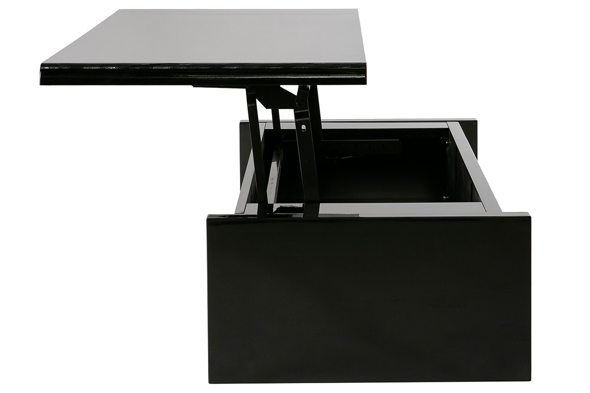 Mesa de saln de diseo lacada negra LOLA