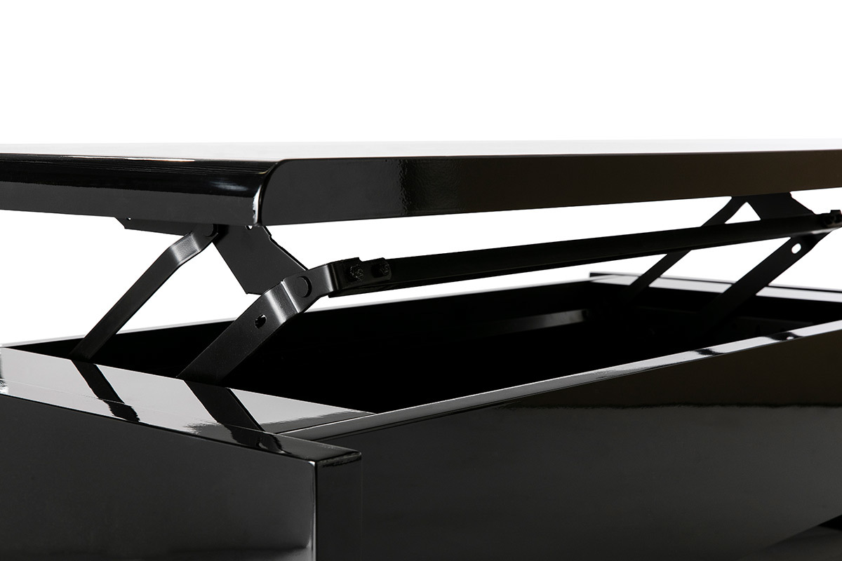 Mesa de saln de diseo lacada negra LOLA