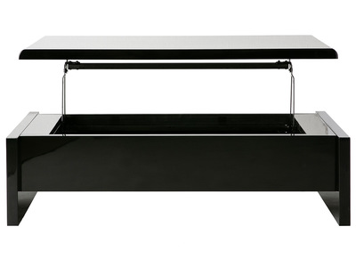 Mesa de salón de diseño lacada negra LOLA - Mesa de salón de diseño lacada negra LOLA