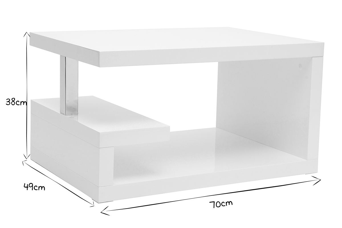 Mesa de saln diseo blanca REX