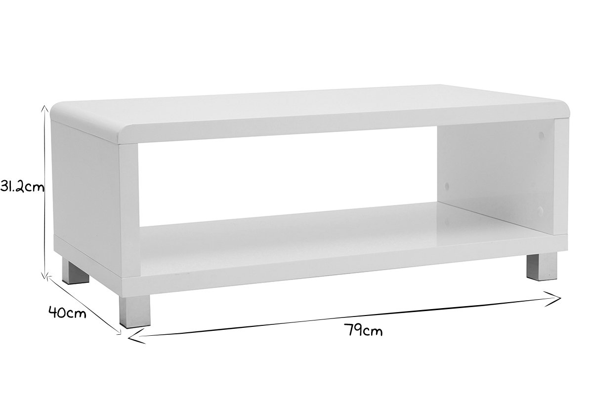Mesa de saln diseo blanca ROXIE