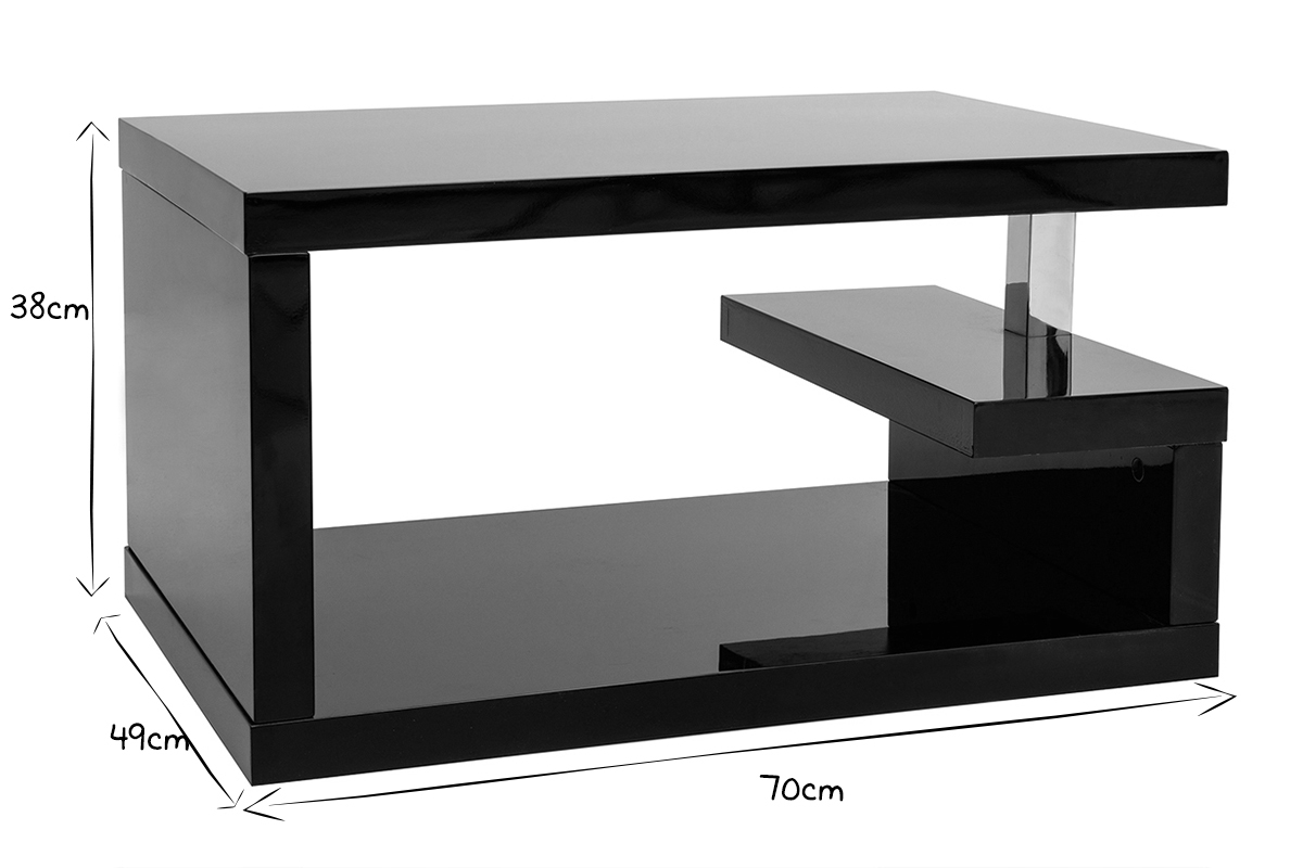 Mesa de sal�n dise�o negra REX