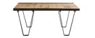 Mesa de salón estilo industrial de madera maciza INDUSTRIA
