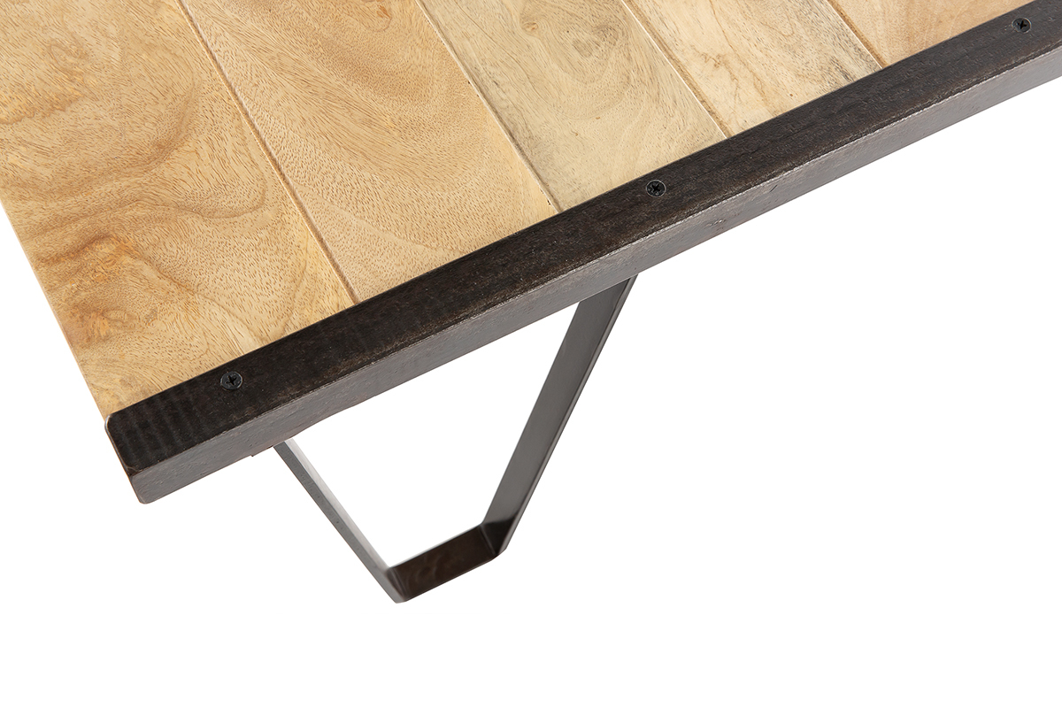 Mesa de saln estilo industrial de madera maciza INDUSTRIA