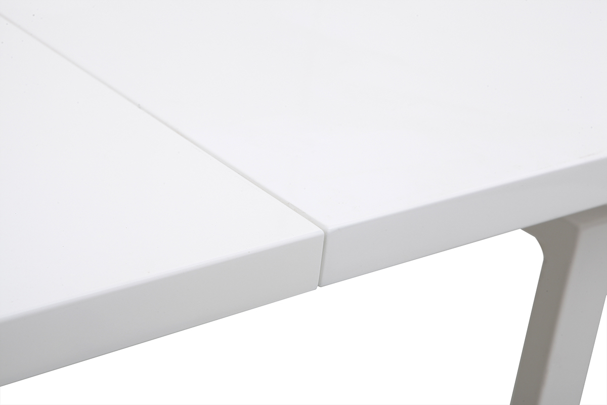 Mesa extensible blanco brillante CALEB