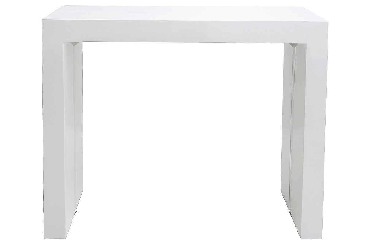 Mesa extensible blanco brillante CALEB