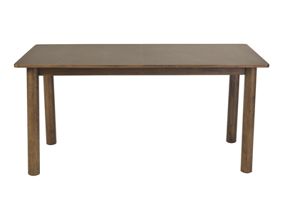 Mesa extensible con extensiones integradas rectangular madera oscura nogal L160-210 cm CLAUDIE