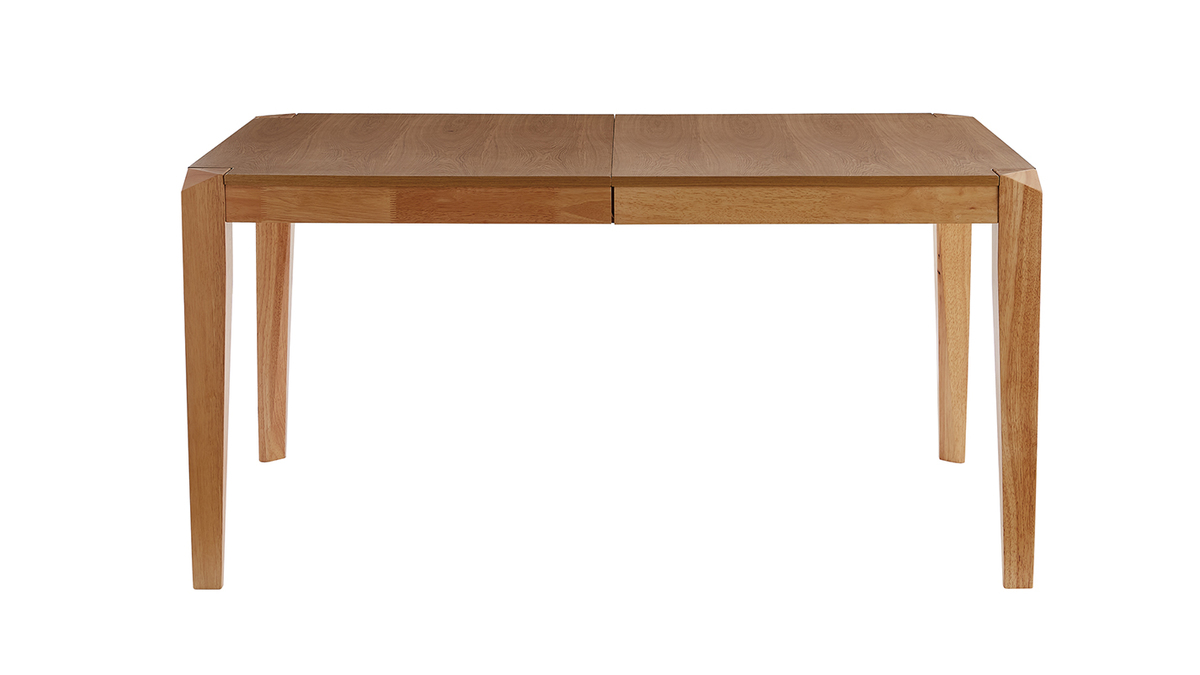 Mesa extensible de contrachapado de fresno y madera de caucho 150-180 cm BOLLY