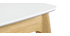 Mesa extensible nórdica blanca y madera MEENA