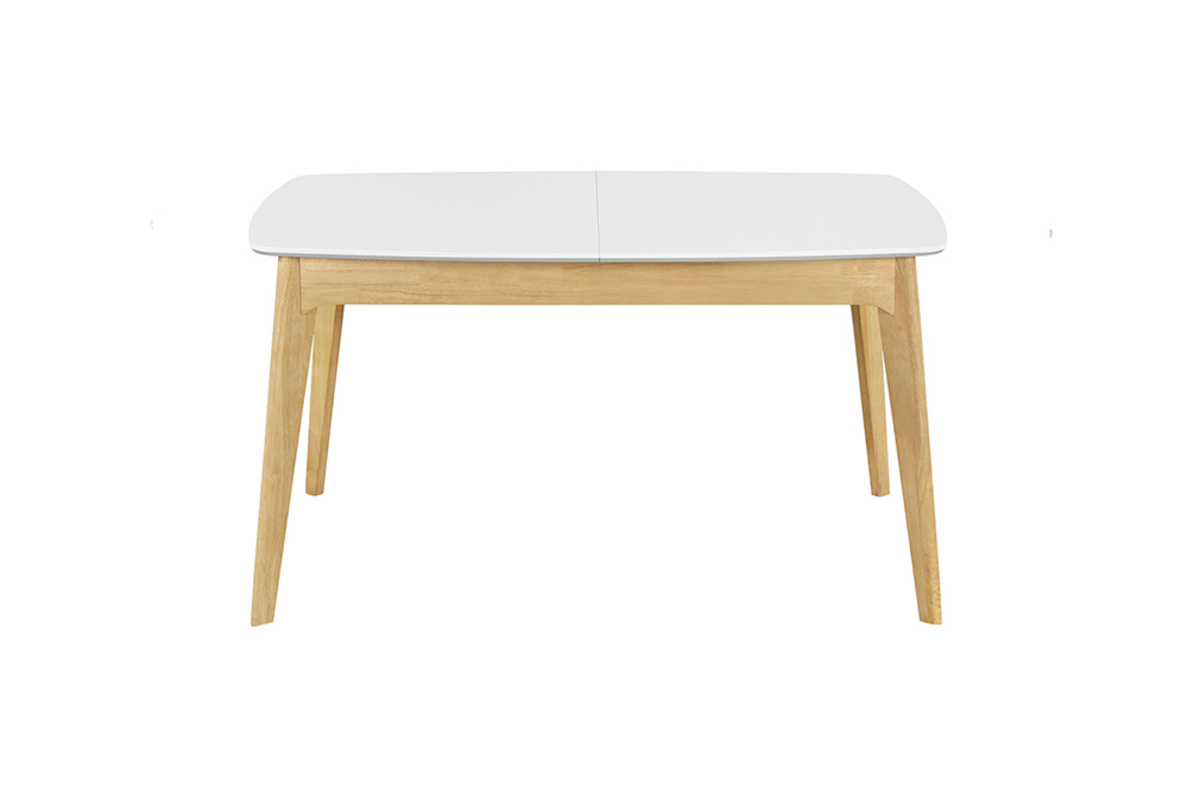 Mesa extensible nrdica blanca y madera MEENA
