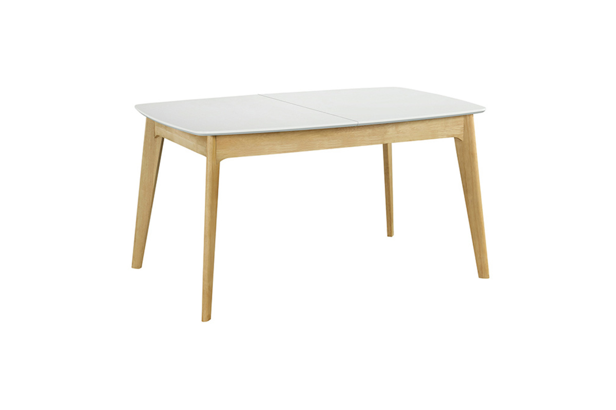 Mesa extensible nrdica blanca y madera MEENA