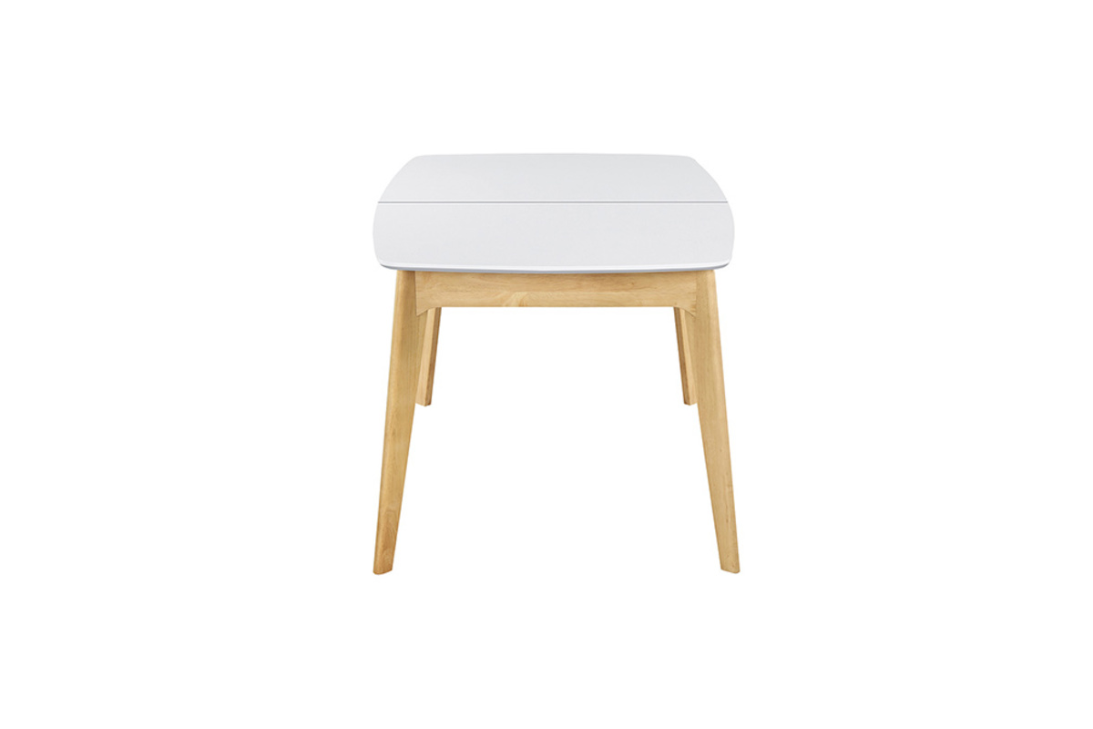 Mesa extensible nrdica blanca y madera MEENA
