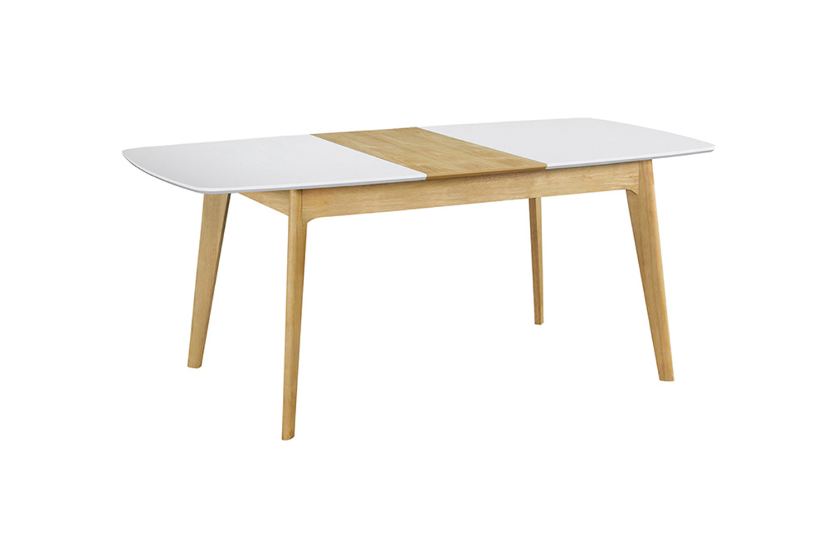 Mesa extensible nrdica blanca y madera MEENA