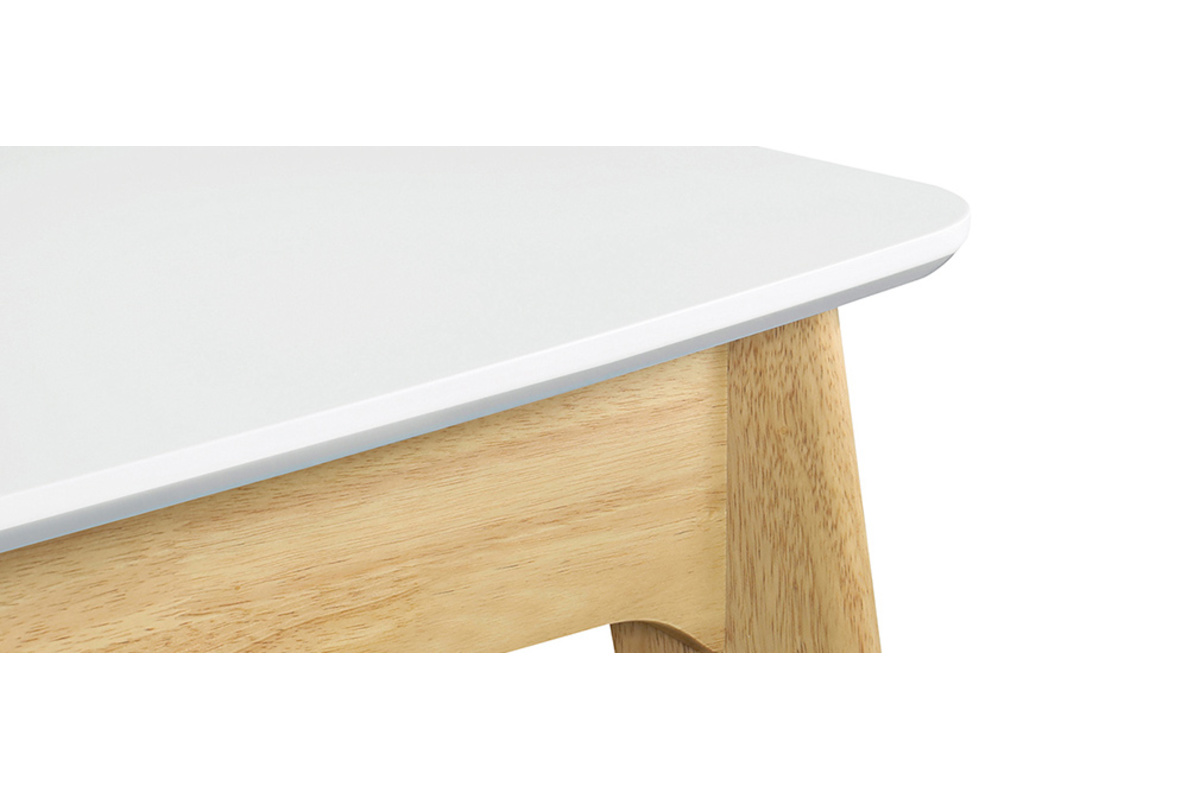 Mesa extensible nrdica blanca y madera MEENA