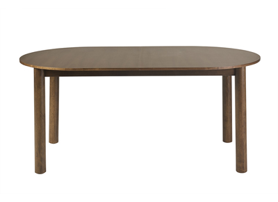 Mesa extensible ovalada de madera oscura nogal L180-230 cm CLAUDIE