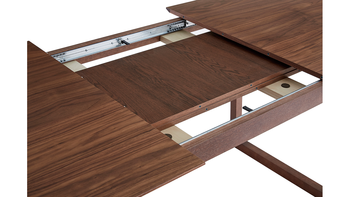 Mesa extensible rectangular de nogal 160-240 cm LAHO