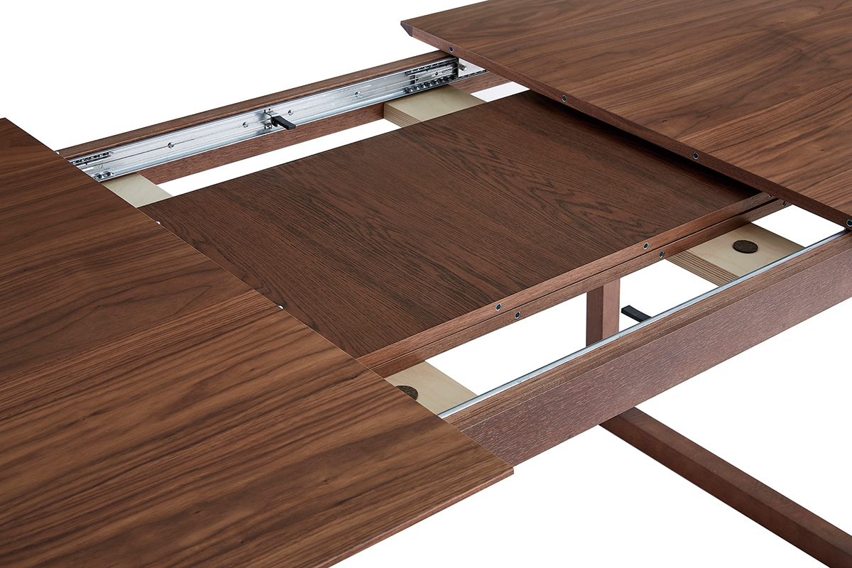 Mesa extensible rectangular de nogal 160-240 cm LAHO