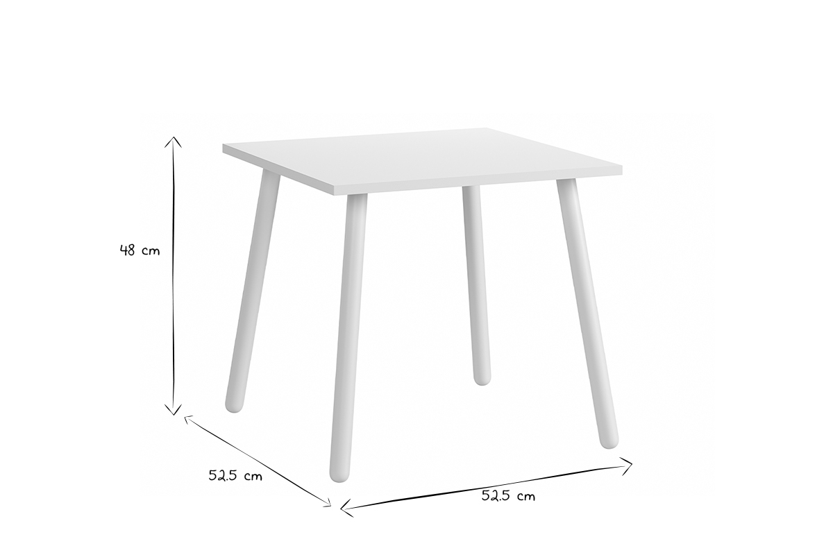 Mesa infantil nrdica de madera clara FOXY