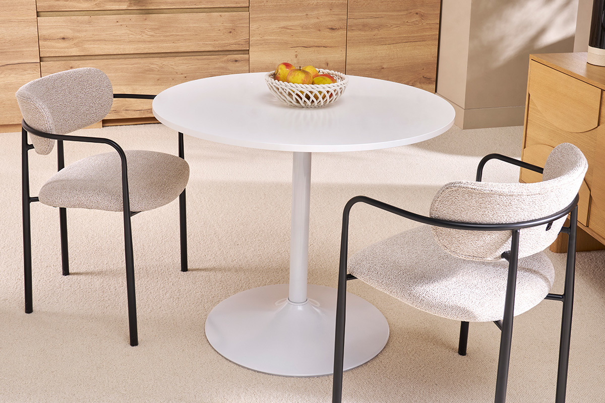 Mesa pequea diseo blanca D90 CALISTA