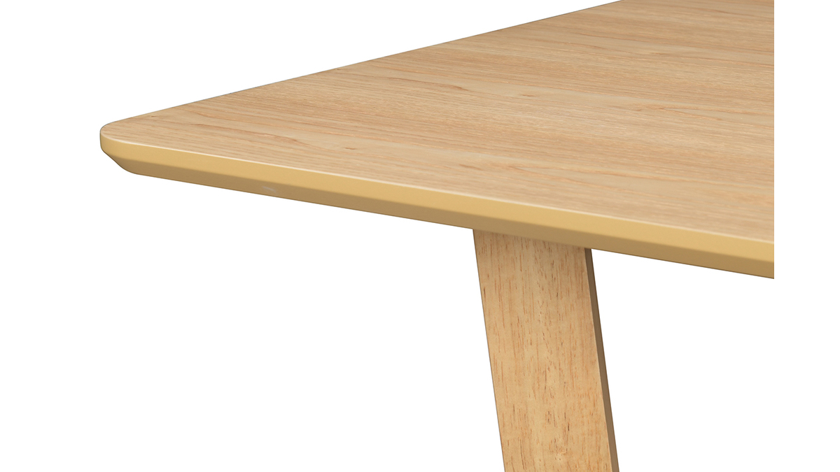 Mesa rectangular de diseo de madera clara 150cm KOUK