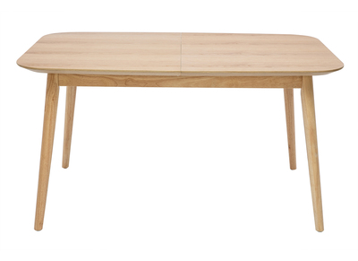 Mesa rectangular extensible con extensiones integradas de roble claro 140-170 cm ANK