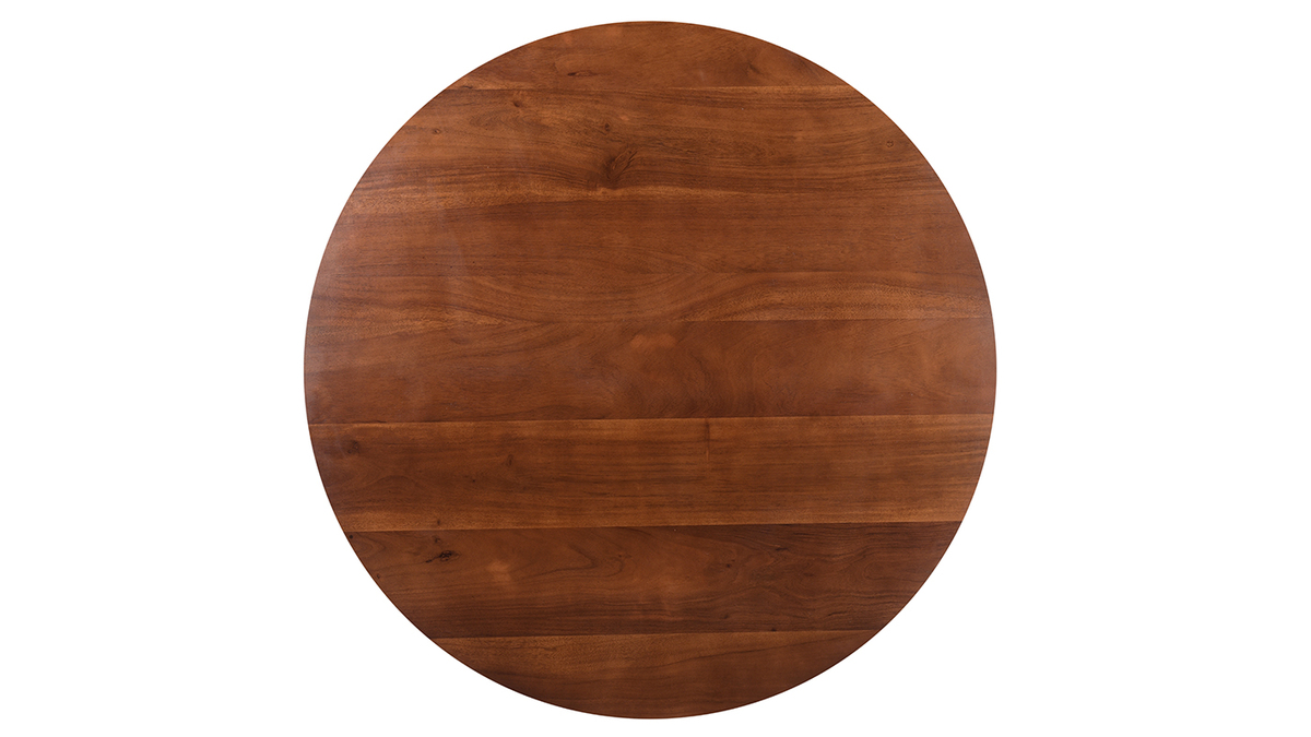 Mesa redonda de diseo de madera maciza 115 cm BANDOL