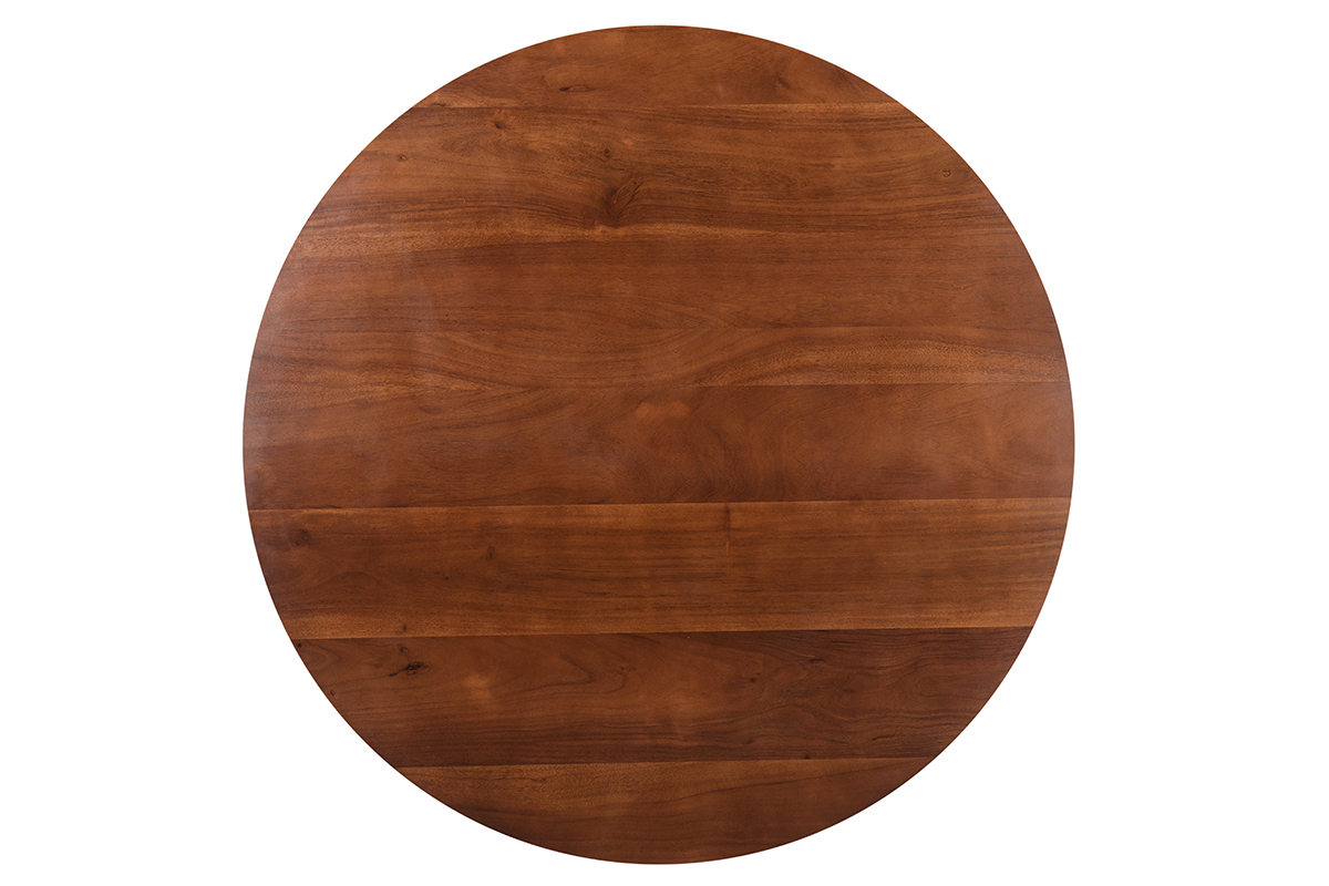 Mesa redonda de diseo de madera maciza 115 cm BANDOL