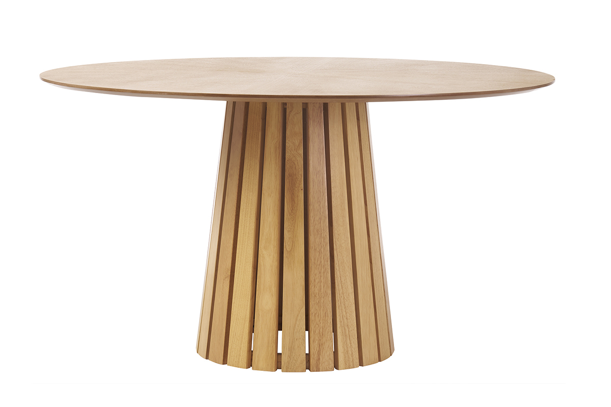 Mesa redonda de roble claro DITA de 137 cm