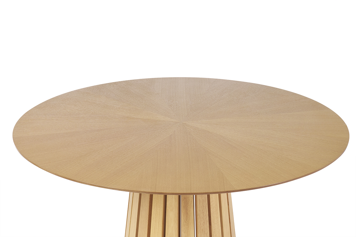 Mesa redonda de roble claro DITA de 137 cm