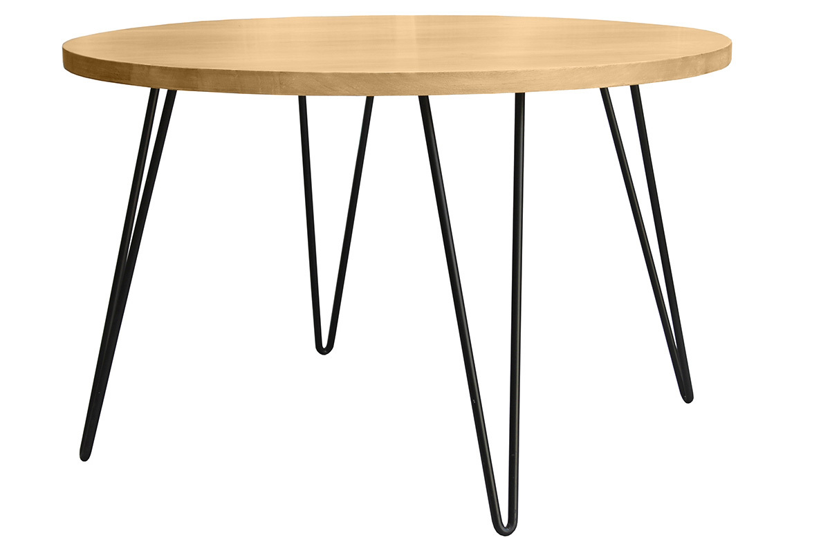 Mesa redonda en mango macizo D116 cm VIBES