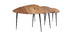 Mesas nido en acacia y metal (lote de 3) STONES