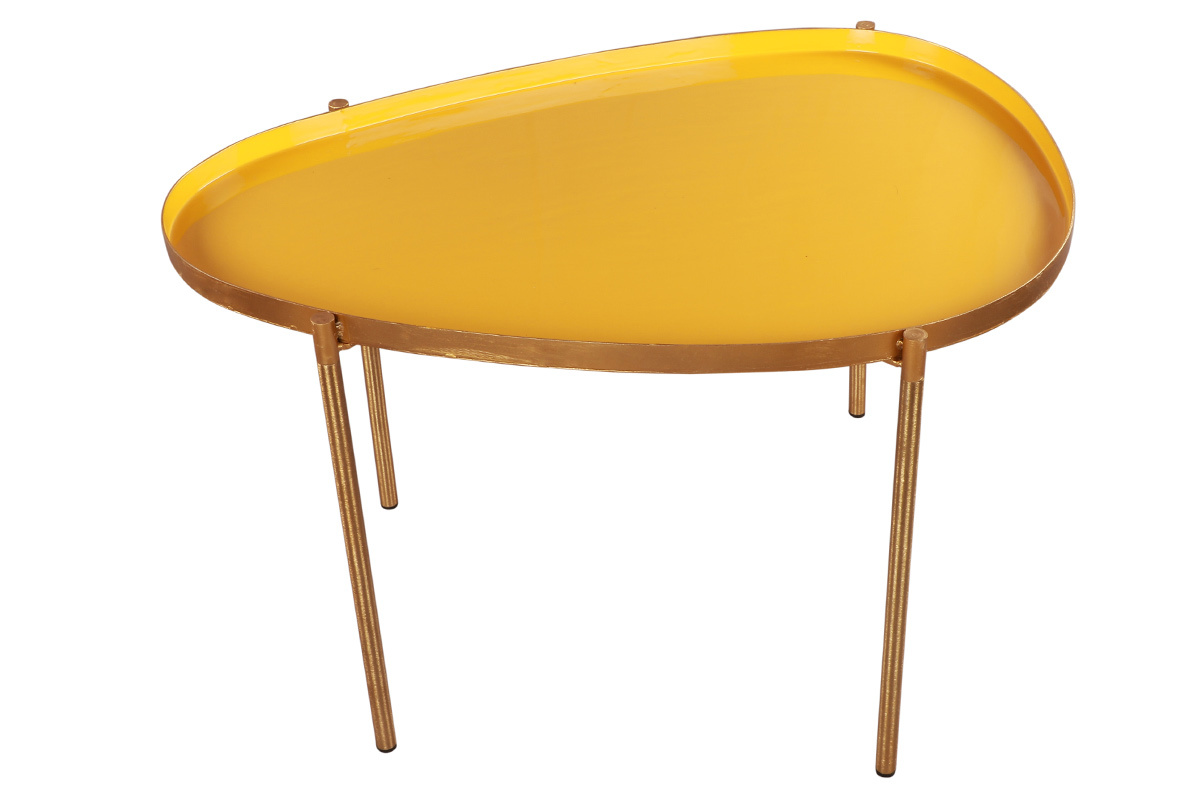 Mesas nido mostaza, azul petr�leo y turquesa (lote de 3) ZURIA