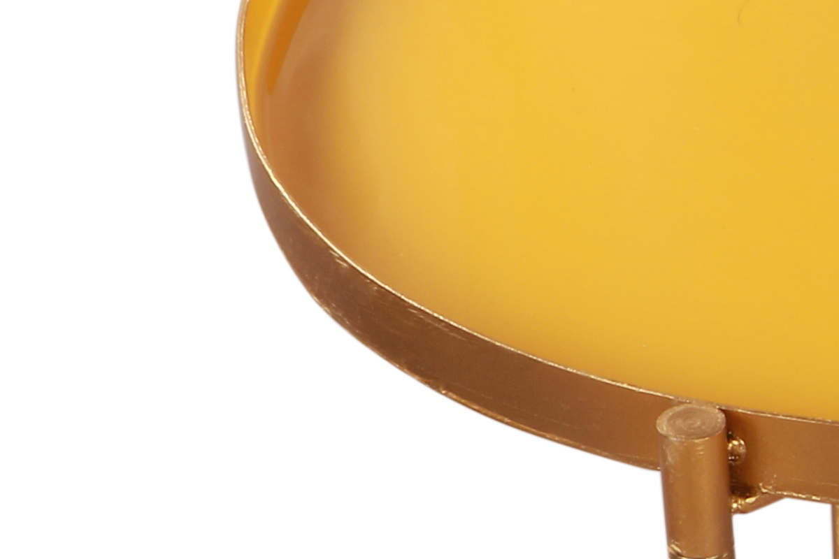 Mesas nido mostaza, azul petr�leo y turquesa (lote de 3) ZURIA