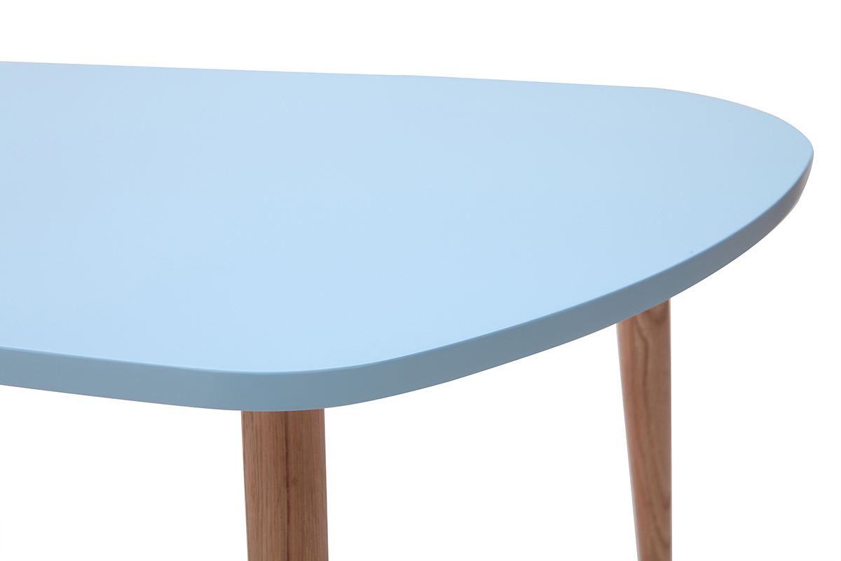 Mesas nido nrdicas azul claro y madera clara (lote de 2) ARTIK
