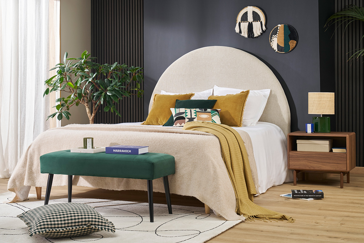 Mesilla de noche vintage de nogal SUVA