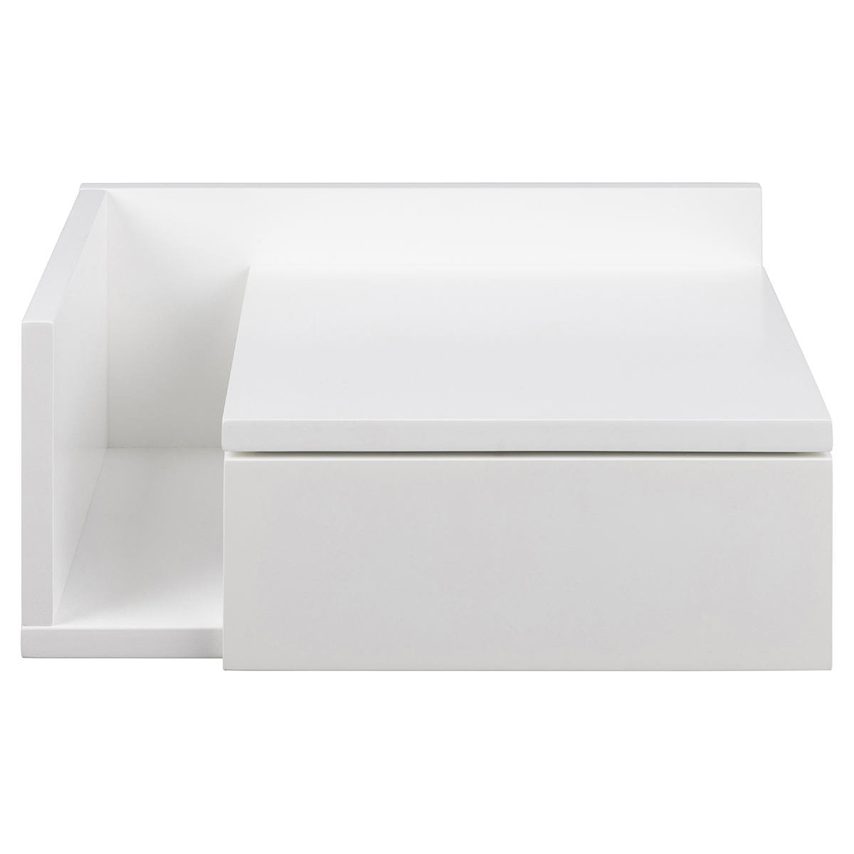 Mesilla de pared blanca con cajón 40 cm NASTY